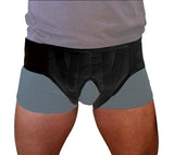 New! FlexaMed - Black Hernia Belts for Left, Right or Bilateral Hernias - Made in the USA