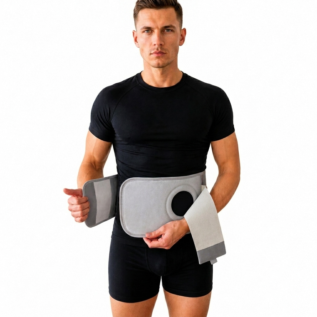 FlexaMed Ostomy Belt – Adjustable Ostomy Pouch Support Belt for Men & Women