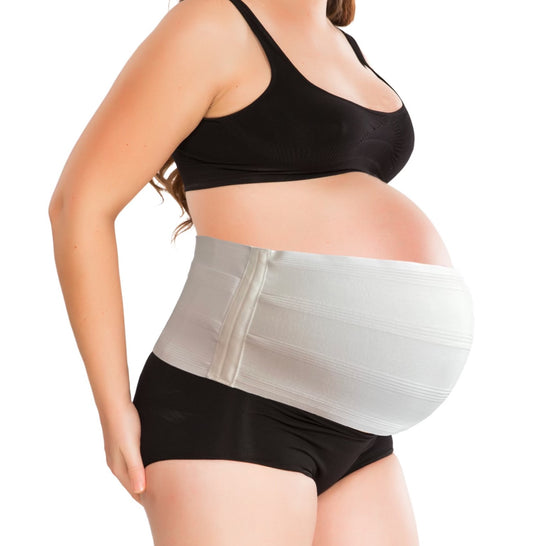 FlexaMed MaternaBelt preganancy support belt is one of our most popular abdominal and lower back pregnancy support belts. It's specifically designed to alleviate lower back pain and discomfort due to pregnancy by supporting the lumbar and abdominal regions. The MaternaBelt - Stretch promotes correct posture and balance allowing you to maintain an active lifestyle. It also helps reduce the risk of stretch marks. A side Velcro adjustment allows for proper fit at all stages of pregnancy. Soft, flexible fabric.