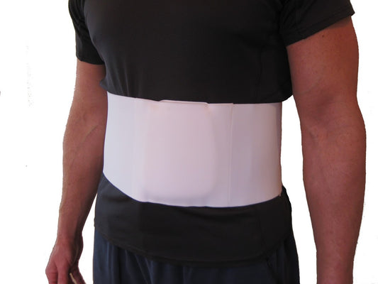 FlexaMed Umbilical Navel Hernia Belt - 6, 8 or 10 Inch Width - Black or White | Made in USA