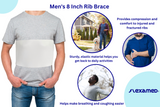 Men's 8" Wide Rib Brace Belt provides compression and comfort to injured and fractured ribs.  Sturdy elastic material help you get back to daily activities.   Helps make breathing and coughing easier 