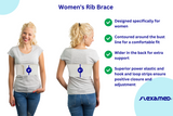 FlexaMed Women's Adjustable 6 Inch Wide Rib Brace