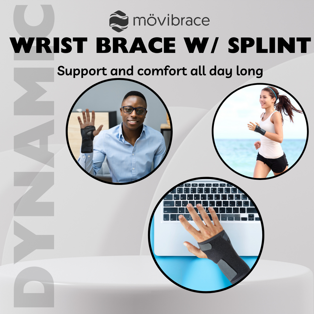 Mövibrace Dynamic Wrist Splint Brace - Available in Right or Left