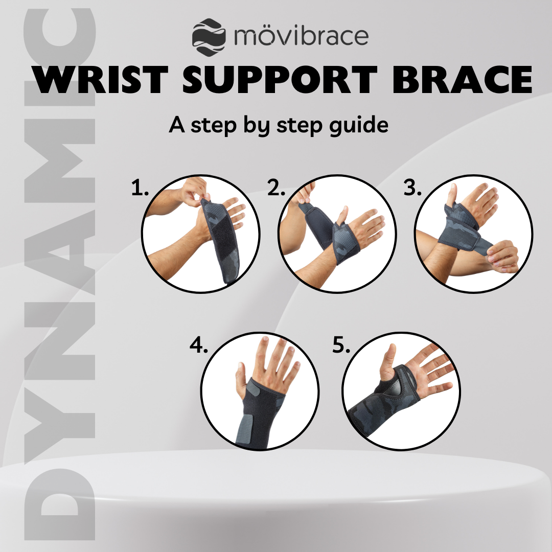 Mövibrace Dynamic Wrist Splint Brace - Available in Right or Left