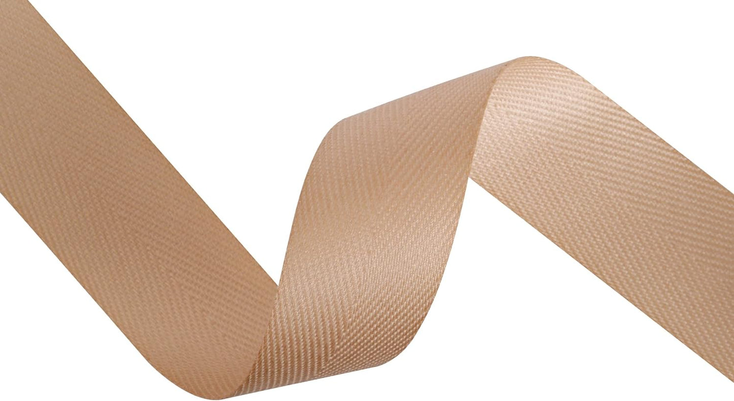 NEK Herringbone Twill Tape Cotton Ribbon 1" x 72 yards Medium Weight Cotton - Non-Rolled