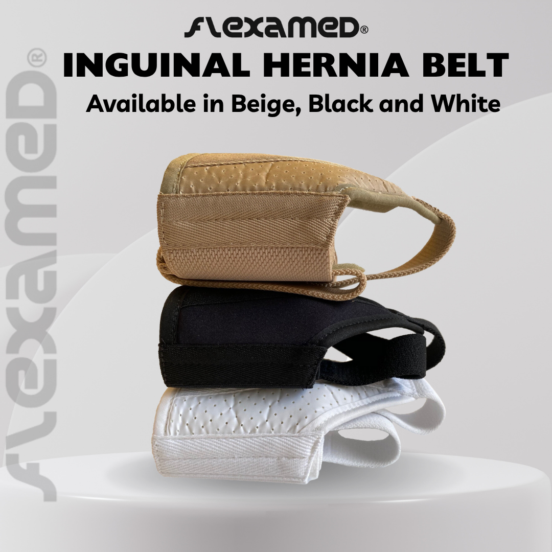 FlexaMed Inguinal Hernia Groin Belt | Made in the USA | Left, Right or Bilateral Inguinal Hernia Compression
