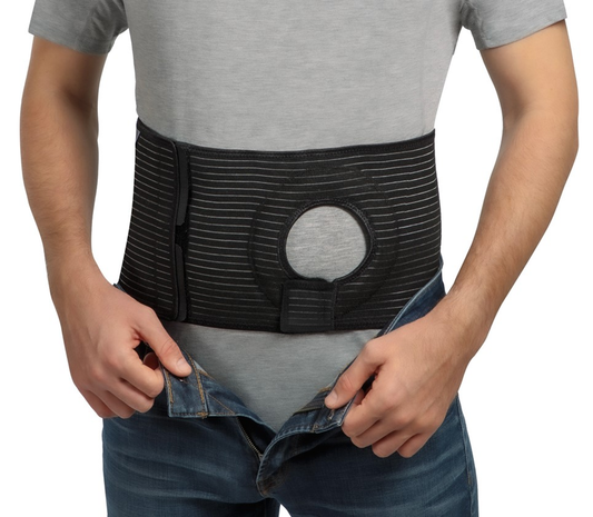 Mövibrace Abdominal Ostomy Belt for Post-Operative Care after Colostomy or Ileostomy Surgery