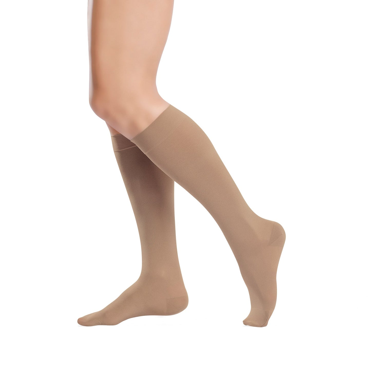 Recommended for the treatment of chronic venous insufficiency, varicose veins, heavy foot syndrome, leg swelling and edema Anti-embolism compression stockings increase blood flow and prevent swelling, especially during long flights, sitting or standing for long periods of time. Tonus Elast compression socks are also useful during pregnancy and postpartum to minimize swelling in ankles feet and calves. Made of soft microfiber for comfortable everyday stockings. Trouser sock style. OKEO-TEX Standard 100