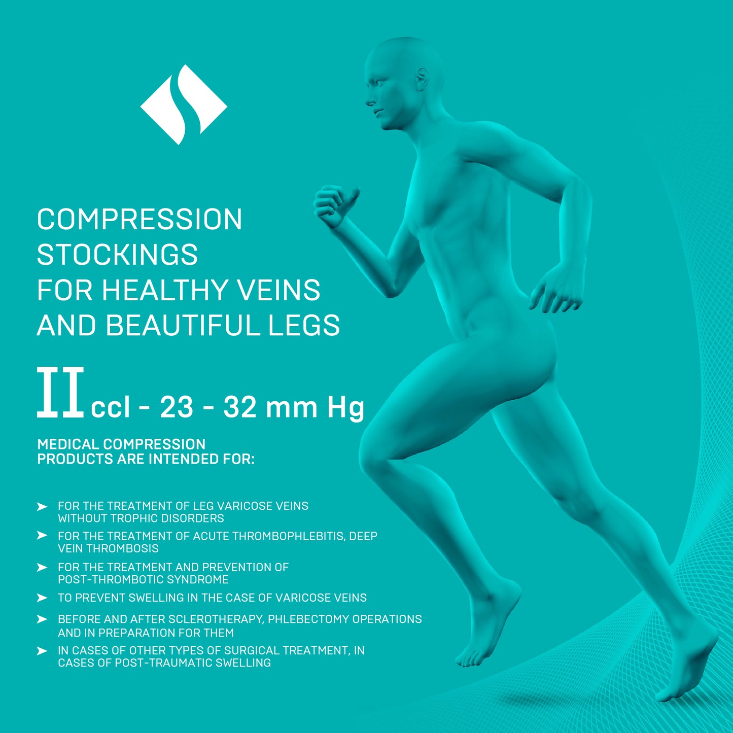 Tonus Elast Soft Knee-High Medical Compression Stockings - Closed Toe - Unisex - 23-32 mmHg Class II
