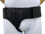 FlexaMed Inguinal Hernia Groin Belt Black | Made in the USA | Left, Right or Bilateral Inguinal Hernia Compression.  Measure widest part of your hips.   Well made, hand wash recommended. 