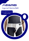 FlexaMed Inguinal Hernia Belt, Measure your hip circumference.  Removable foam pad inside pocket