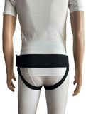 FlexaMed Inguinal Hernia Groin Belt Black | Made in the USA | Left, Right or Bilateral Inguinal Hernia Compression.  Measure widest part of your hips.   Black belt with double leg straps