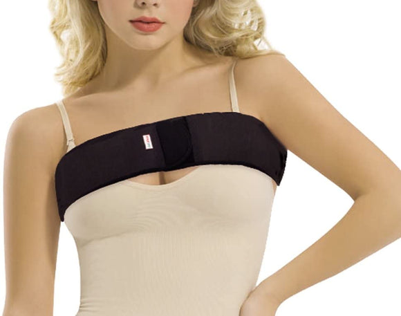 Pectoral Compression Post Surgical Tonus Elast Breast Support Band is intended to be used after breast augmentation (breast implants, transaxillary submuscular breast augmentation, transumbilical augmentation), stabilizing and positioning implants, and for breast reconstruction post mastectomy or after mammary gland endoprosthesis,  to minimize movement. Tonus Elast sold exclusively by Flexamed.