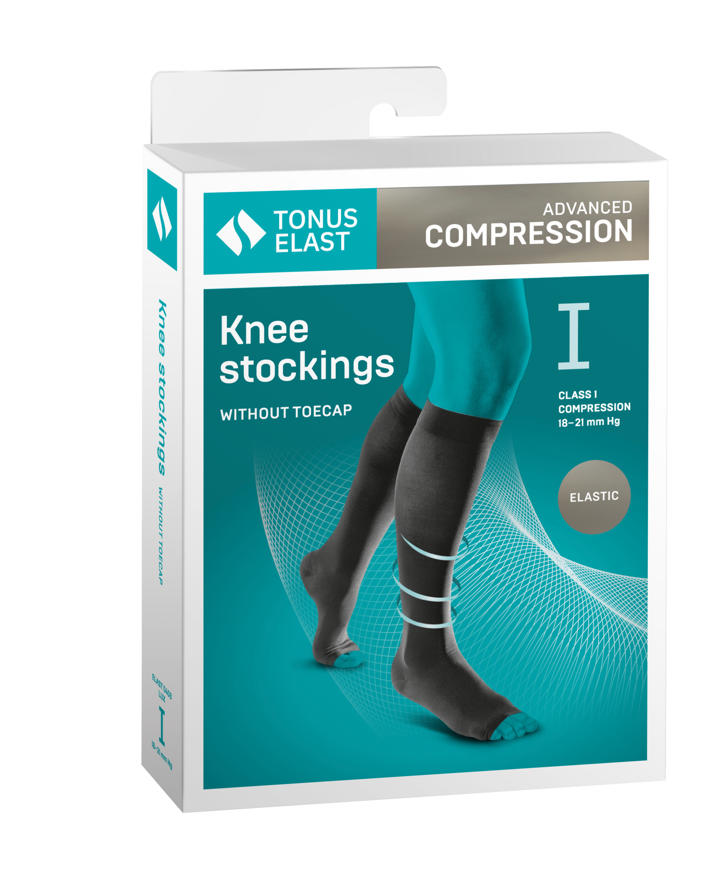 Tonus Elast Knee-High Medical Compression Stockings - Open Toe - Unisex - 18-21 mmHg Class I