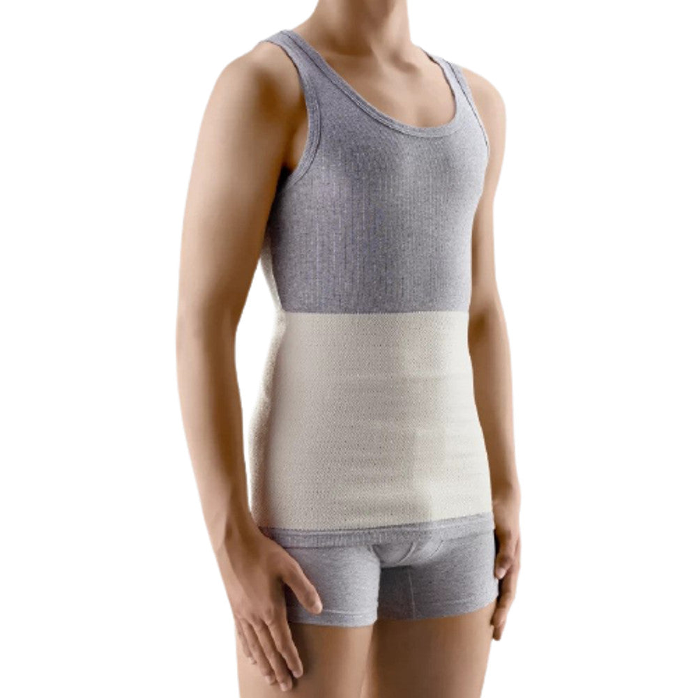 Tonus Elast Warming Belt with Cotton, Angora and Merino Wool. Insulating winter warming belt made from angora, merino wool and cotton to wrap the core, abdomen and lumbosacral spine. Also known as a haramaki. Provides heat to internal organs and lower back. For treatment and prevention of radiculitis and neuritis including lower back pain that radiates thru the spine, disc herniation, bone spurs, spinal stenosis and disc degeneration, sciatica, uncomplicated hernia of intervertebral discs.