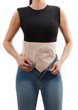Movibrace Ostomy Belt Belt height 8 inches - fits right or left stoma Ribbed fabric prevents wrinkling and bunching Breathable material with sweat management qualities Hook and loop straps make it easy to wear, provide ample adjustability and compression. Adjustable for use on either left or right side Unisex - For use by men or women.    Mövibrace Abdominal Ostomy Belt for Post-Operative Care after Colostomy or Ileostomy Surgery