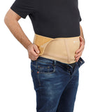 Mövibrace Abdominal Belt for Hanging Belly, Weak Abdominal and Lower Back Muscles. Ideal support for hanging belly, weak abdominal and lower back muscles due to injury, inactivity, abdominal and lower back surgery Recommended for pendulous abdomen, panniculus, postparum recovery, hanging skin or excess stomach fat. Movibrace Strong support for Pannus Stomach, Hanging Belly. Lower Back Support.  Front Height  8.5"  Back Height 6.5" Fits Medium -30-36, Large 36-42"  XL 42-48", XXL 48-54" unisex fit