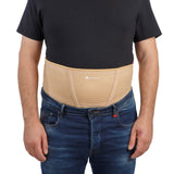Mövibrace Abdominal Belt for Hanging Belly, Weak Abdominal and Lower Back Muscles. Ideal support for hanging belly, weak abdominal and lower back muscles due to injury, inactivity, abdominal and lower back surgery Recommended for pendulous abdomen, panniculus, postparum recovery, hanging skin or excess stomach fat,  unisex. Movibrace Strong support for Pannus Stomach, Hanging Belly. Lower Back Support.  Front Height  8.5"  Back Height 6.5" Fits Medium -30-36, Large 36-42"  XL 42-48", XXL 48-54" unisex fit