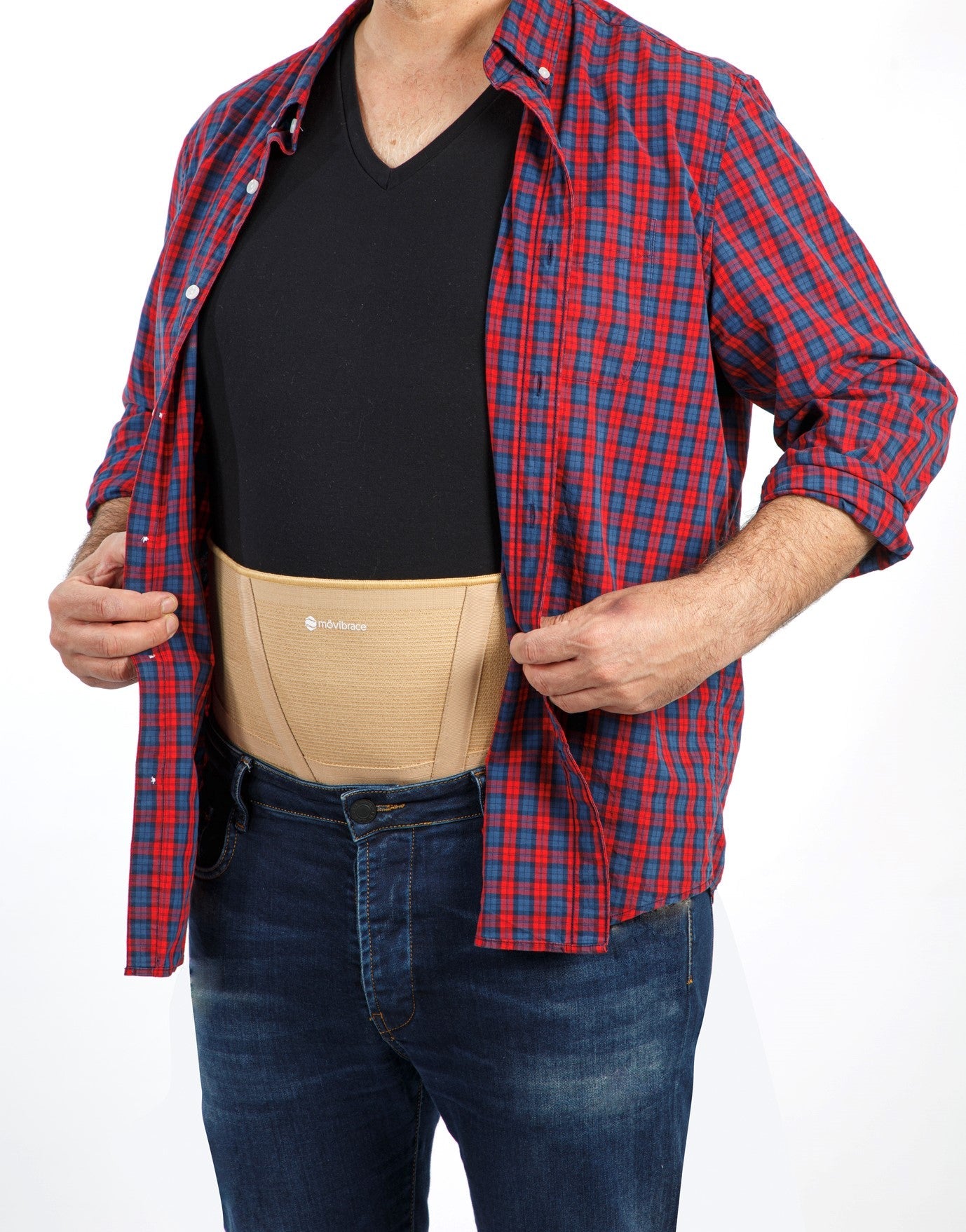 Mövibrace Abdominal Belt for Hanging Belly, Weak Abdominal and Lower Back Muscles. Ideal support for hanging belly, weak abdominal and lower back muscles due to injury, inactivity, abdominal and lower back surgery Recommended for pendulous abdomen, panniculus, postparum recovery, hanging skin or excess stomach fat, unisex. Movibrace Strong support for Pannus Stomach, Hanging Belly. Lower Back Support. Front Height 8.5" Back Height 6.5" Fits Medium 30-36, Large 36-42" XL 42-48", XXL 48-54" unisex fit
