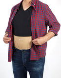 Mövibrace Abdominal Belt for Hanging Belly, Weak Abdominal and Lower Back Muscles. Ideal support for hanging belly, weak abdominal and lower back muscles due to injury, inactivity, abdominal and lower back surgery Recommended for pendulous abdomen, panniculus, postparum recovery, hanging skin or excess stomach fat,  unisex. Movibrace Strong support for Pannus Stomach, Hanging Belly. Lower Back Support.  Front Height  8.5"  Back Height 6.5" Fits Medium 30-36, Large 36-42"  XL 42-48", XXL 48-54" unisex fit
