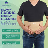 Movibrace Strong support for Pannus Stomach, Hanging Belly. Lower Back Support.  Unisex. Abdominal Support for Men or Women.  