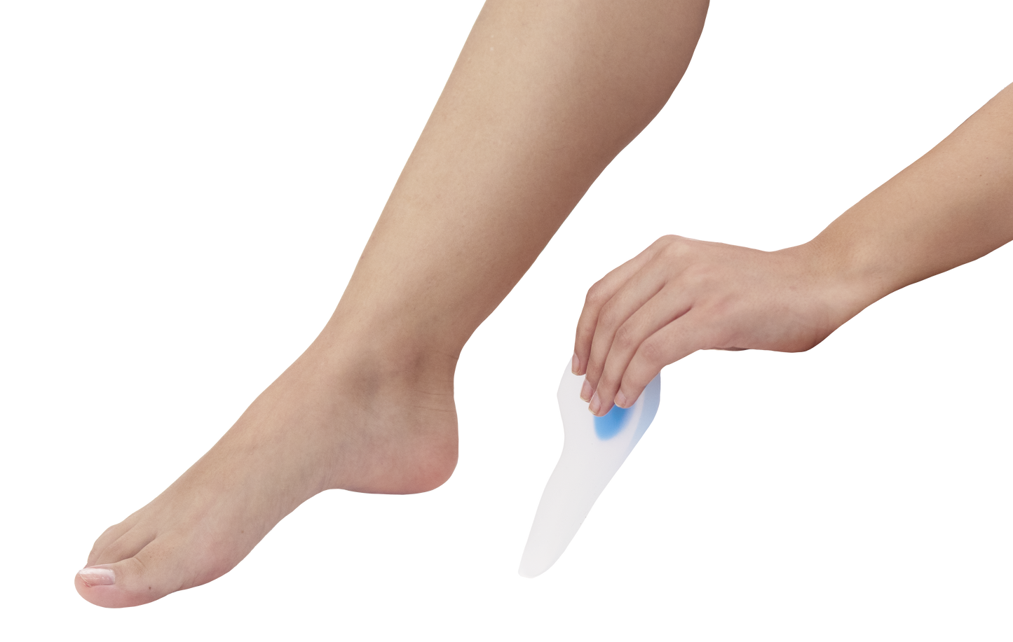 Mövibrace Silicone Heel Pad with integrated Arch Support - One Pair