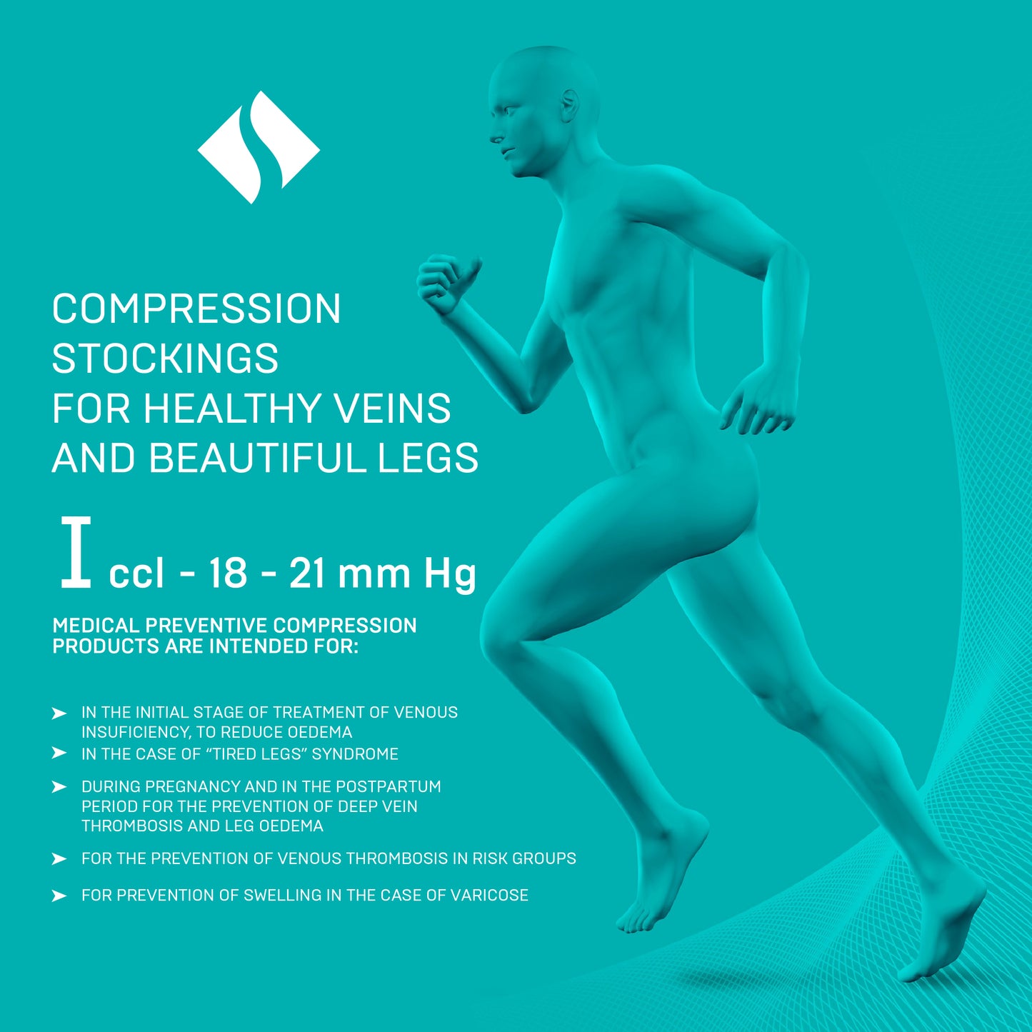 Tonus Elast Extra Soft Knee-High Medical Compression Stockings - Closed Toe - Unisex - 18-21 mmHg Class I