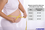 FlexaMed MaternaBelt preganancy support belt is one of our most popular abdominal and lower back pregnancy support belts. It's specifically designed to alleviate lower back pain and discomfort due to pregnancy by supporting the lumbar and abdominal regions. The MaternaBelt -  A side Velcro adjustment allows for proper fit at all stages of pregnancy. Soft, flexible fabric.  Measure around the widest area of your abdomen for proper sizing