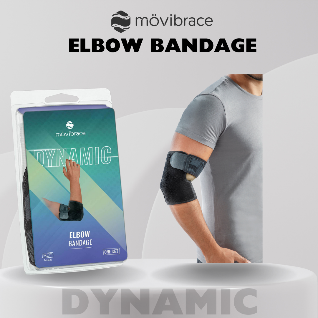 Movibrace Elbow Compression Bandage, One Size Fits 9-13 inch