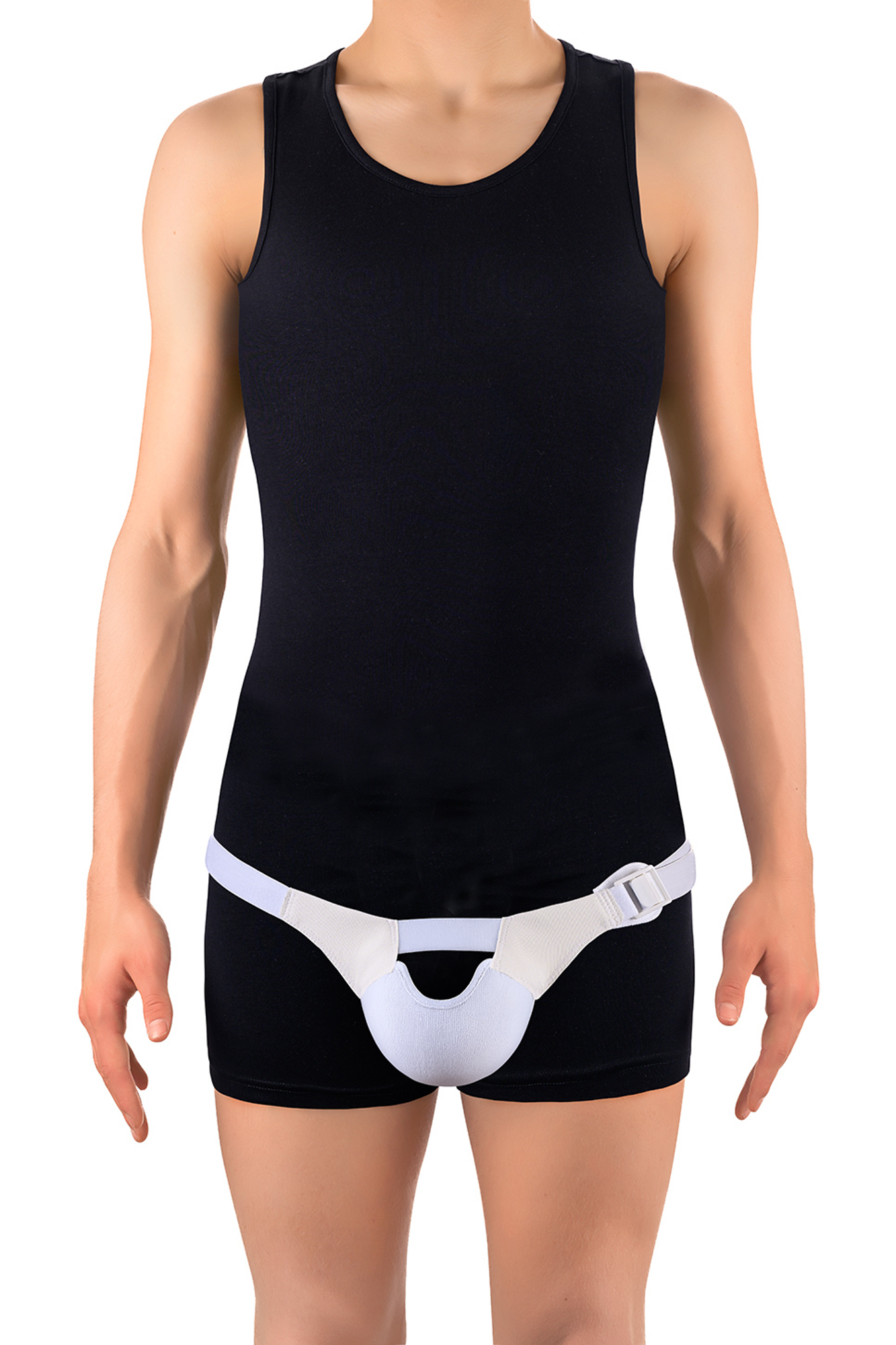 FlexaMed Scrotal Support Suspensory for Hydrocele, Enlarged Scrotum & Testicular Pain Relief | With or Without Leg Straps