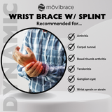 Mövibrace Dynamic Wrist Splint Brace - Available in Right or Left