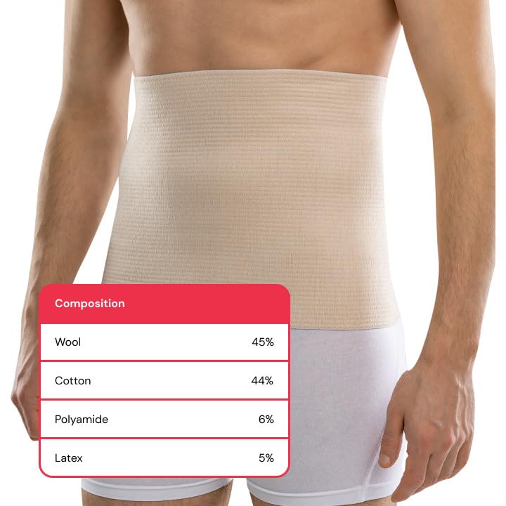Lauma Medical Wool & Cotton Thermal Kidney Belt for Lower Back Support & Warmth