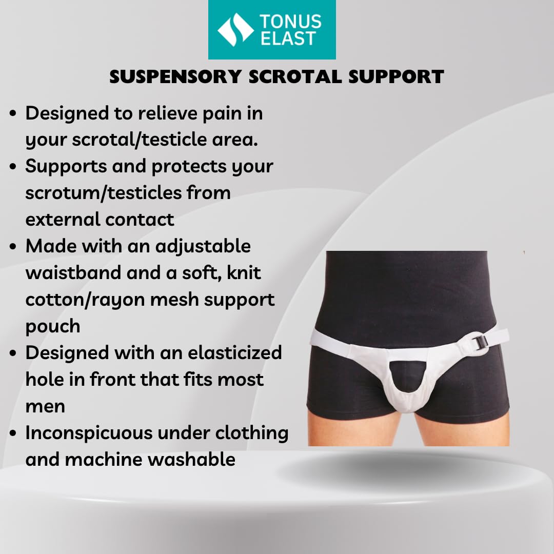 Tonus Elast Suspensory Scrotal Support | For Enlarged Scrotum, Hydrocele, Prostate and Vasectomy Relief