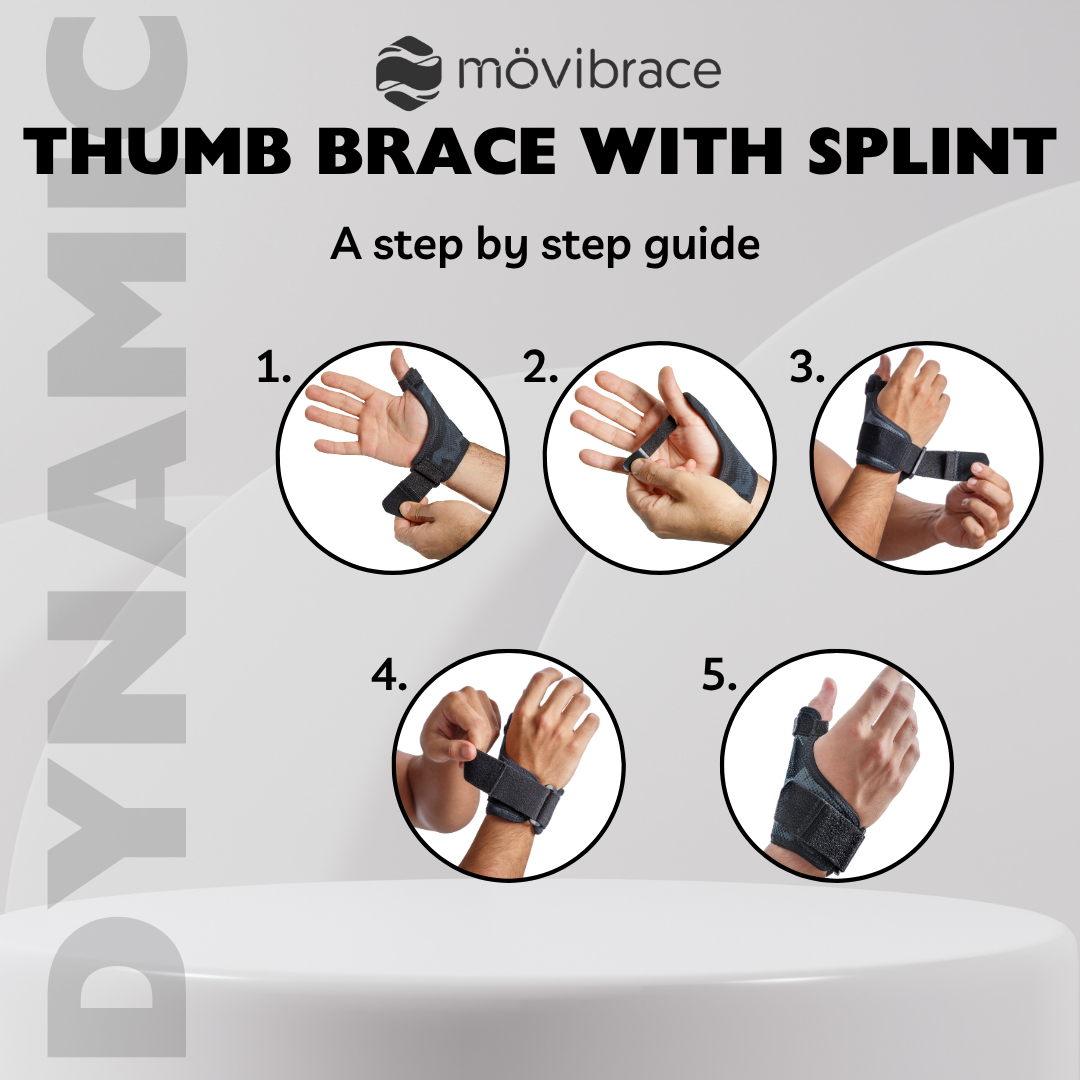 Movibrace Thumb Brace | For Left or Right Hand (L/XL)