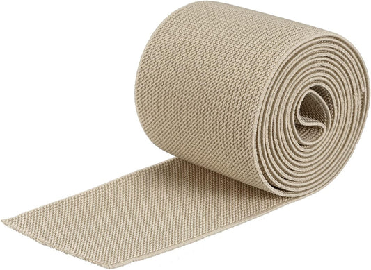 NEK 3" WOVEN ELASTIC - 50 YARD ROLL - WAISTBANDS, SEWING, ETC. - TAN BEIGE MADE IN USA