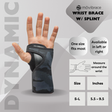 Mövibrace Dynamic Wrist Splint Brace - Available in Right or Left