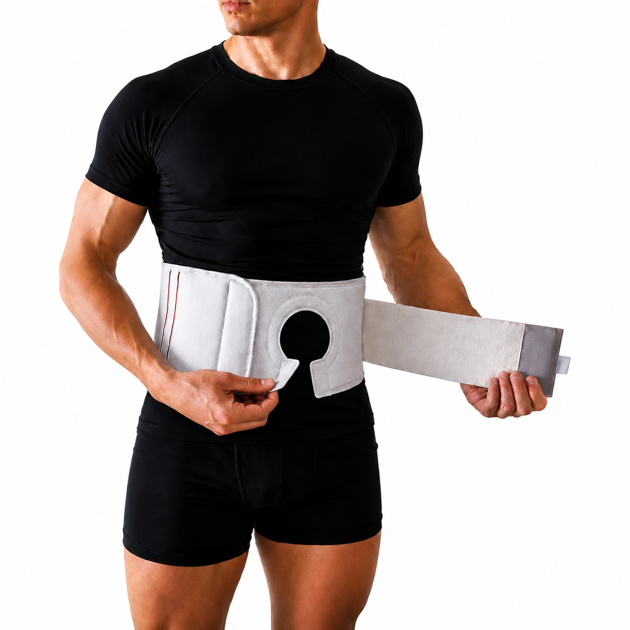 FlexaMed Ostomy Belt – Adjustable Ostomy Pouch Support Belt for Men & Women
