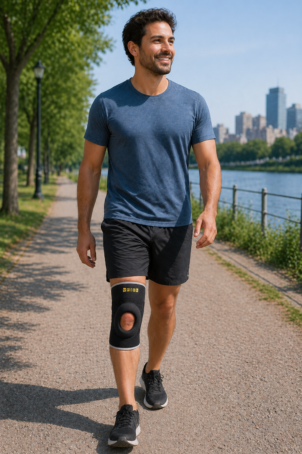 Uriel Active Adjustable Neoprene Knee Support with Open Patella (One Size Fits S-l)