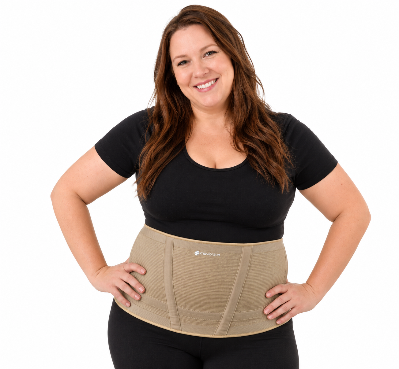 Movibrace Abdominal Binder for Hanging Belly & Panniculus – Adjustable Compression Support Belt with Lower Back Support