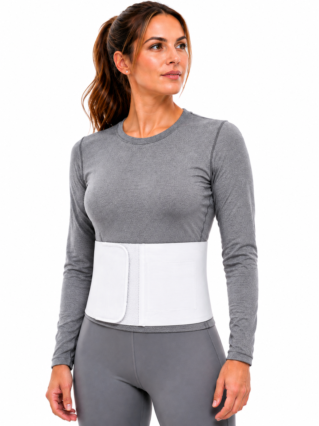 FlexaMed Umbilical Navel Hernia Belt - 6, 8 or 10 Inch Width - Black or White | Made in USA