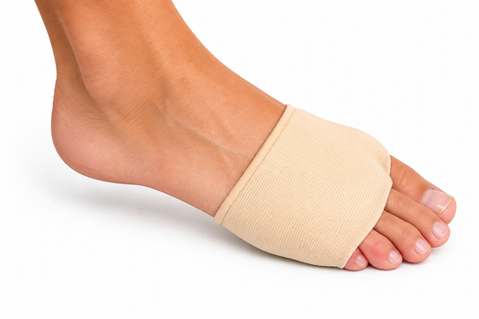 FlexaMed Metatarsal Sleeves (Pair) – Gel Ball of Foot Cushions for Metatarsalgia & Forefoot Pain Relief