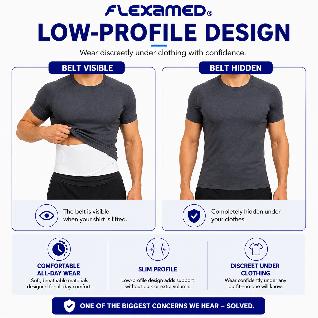 FlexaMed Abdominal Binder & Lumbar Support Brace