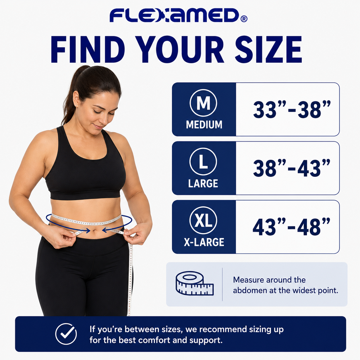 FlexaMed Abdominal Binder & Lumbar Support Brace
