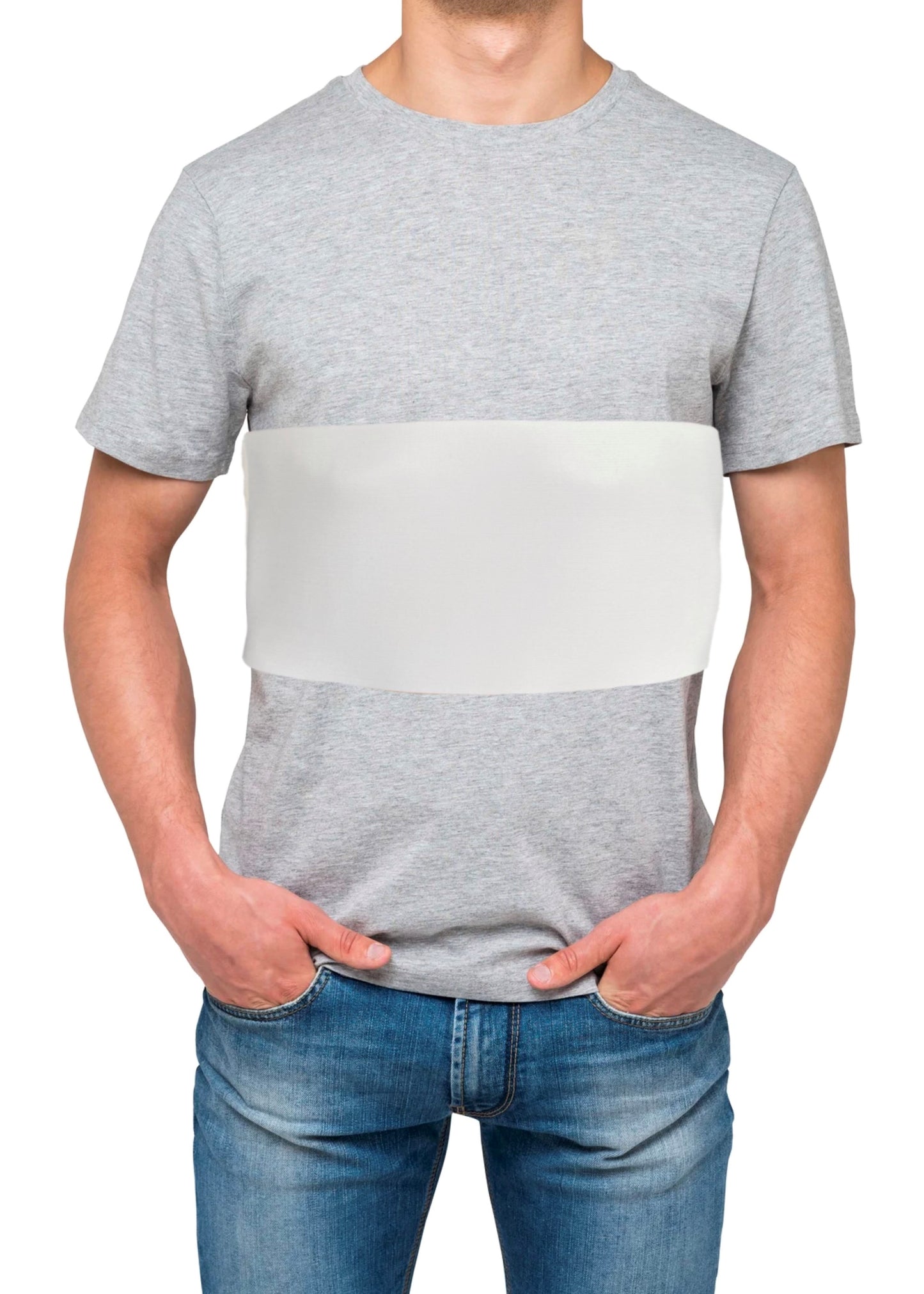FlexaMed Men's 6 or 8 Inch Wide Rib Belt | Injured, bruised rib cage, broken rib pain