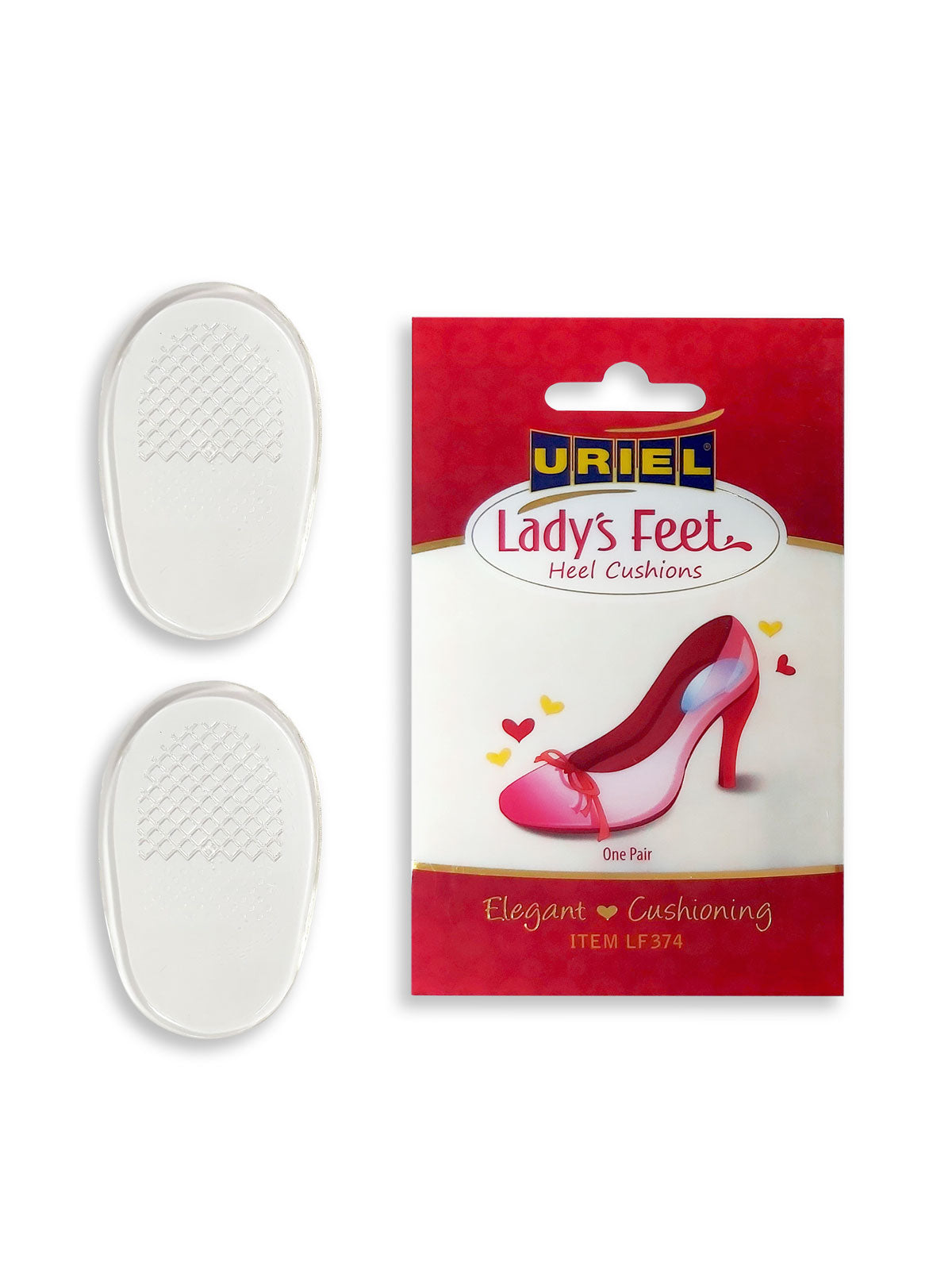 Uriel Lady's Silicone Heel Cushions for High-Heeled Shoes