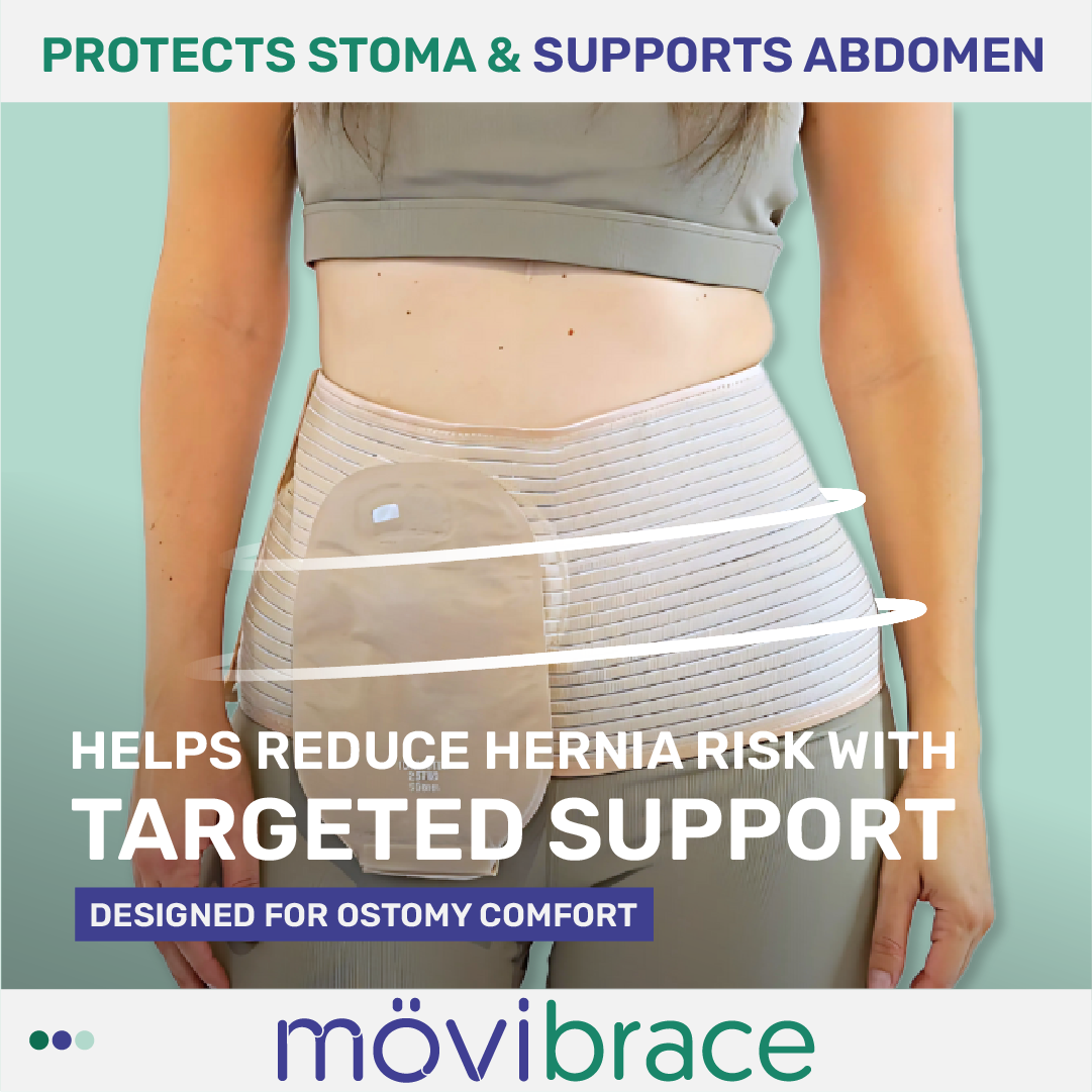 Mövibrace Ostomy Belt – Abdominal Support Belt for Colostomy & Ileostomy Surgery