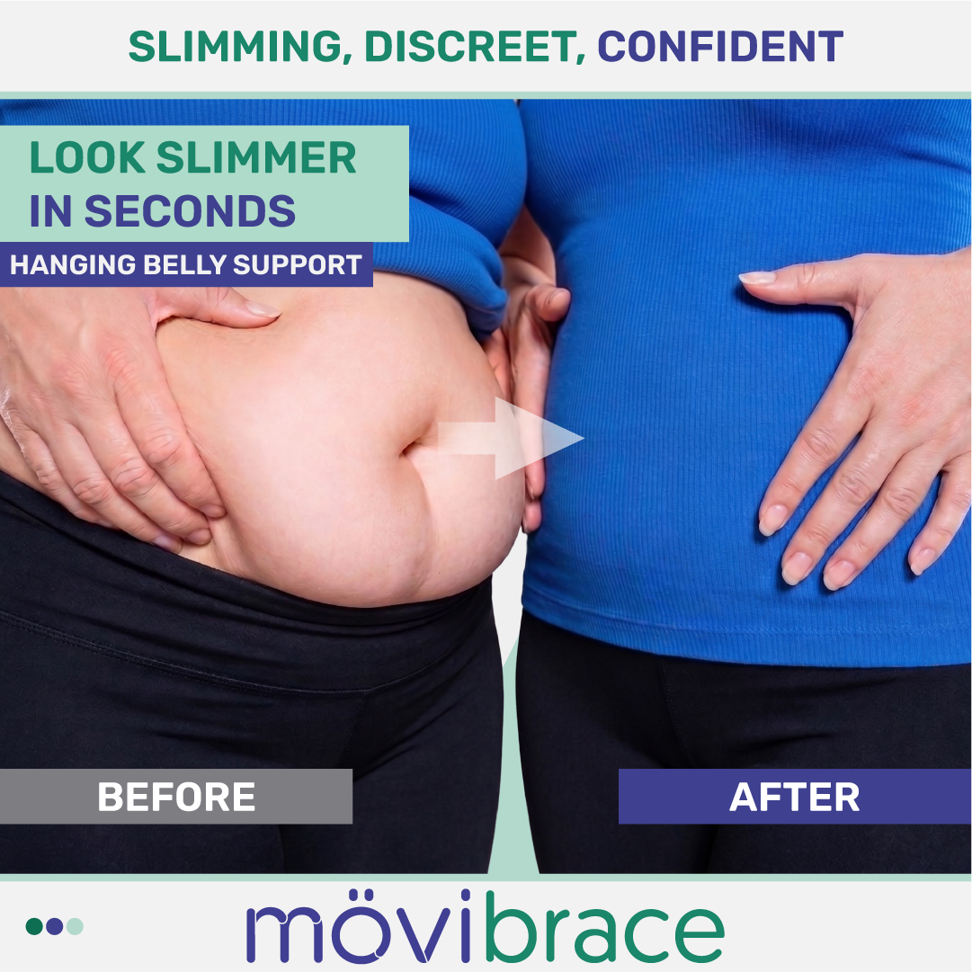 Movibrace Abdominal Binder for Hanging Belly & Panniculus – Adjustable Compression Support Belt with Lower Back Support