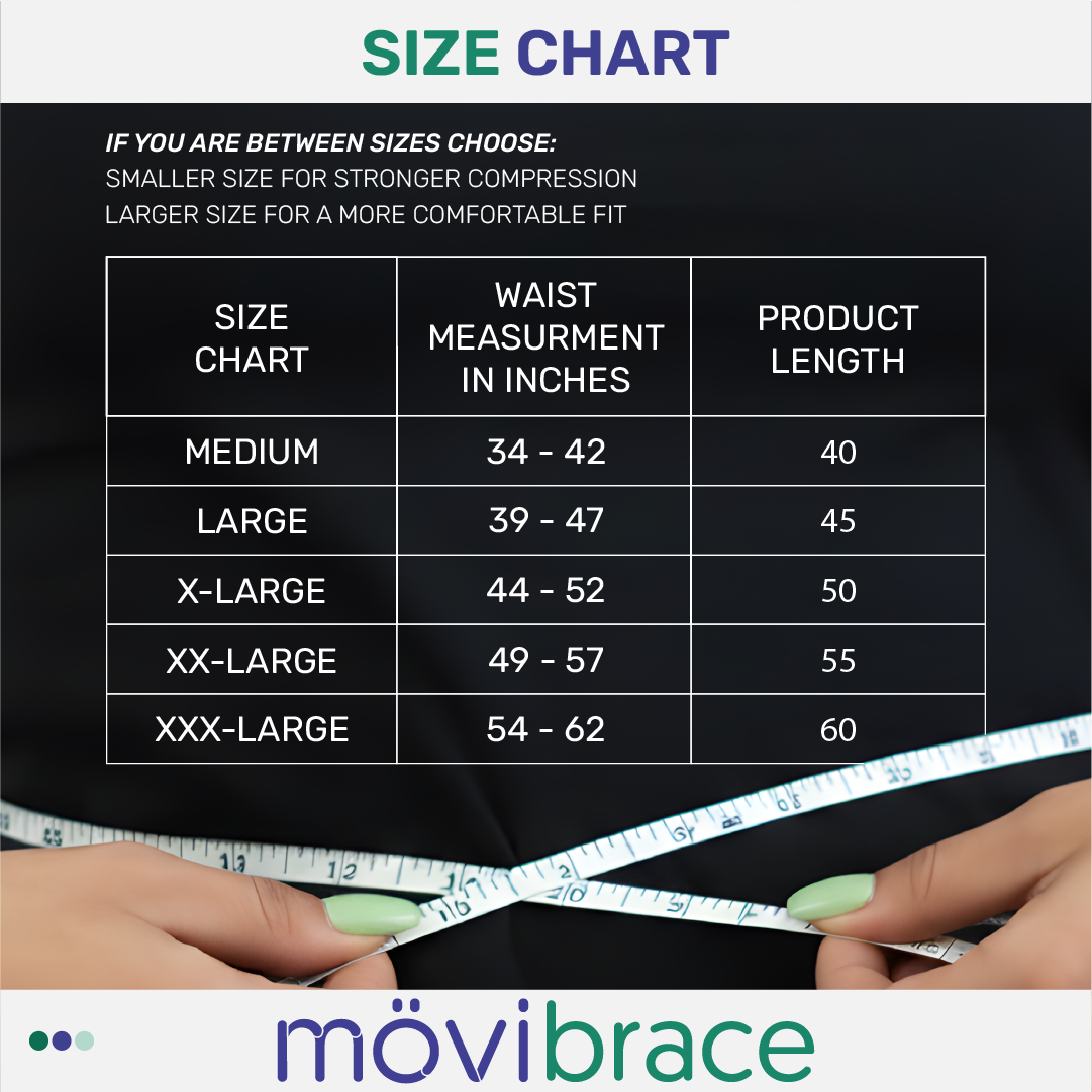 Movibrace Abdominal Binder for Hanging Belly & Panniculus – Adjustable Compression Support Belt with Lower Back Support