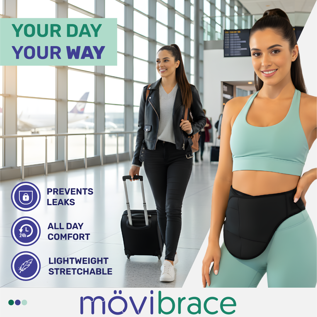 Mövibrace Ostomy Stoma Pouch for Colostomy, Ileostomy and Urostomy Protection