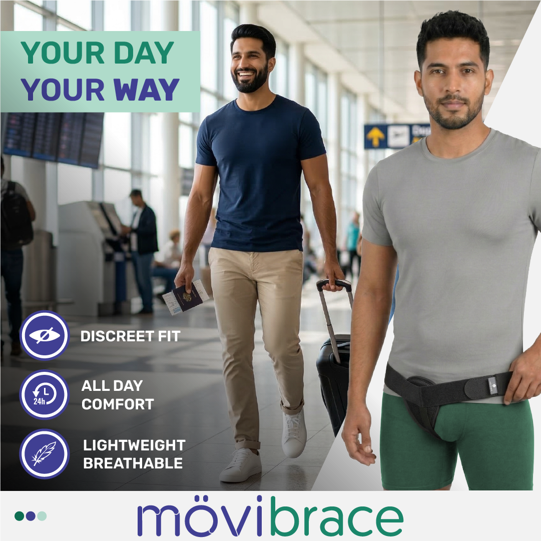 Mövibrace Inguinal Groin Hernia Belt | Left, Right or Double | Unisex